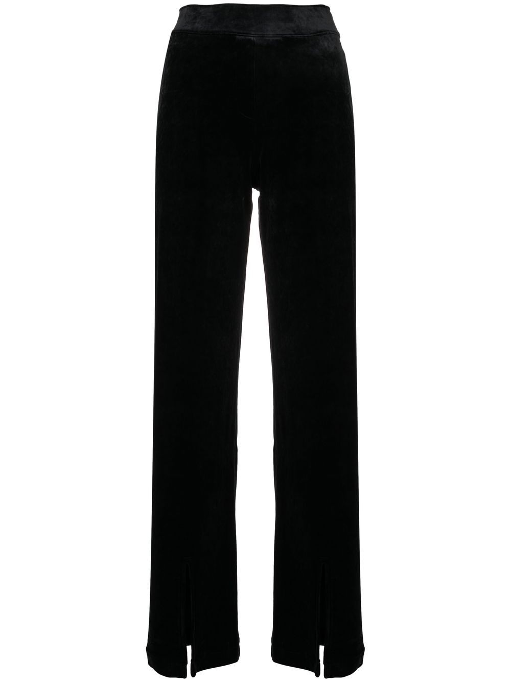 SPANX Velvet slit-detail Flared Trousers - Farfetch