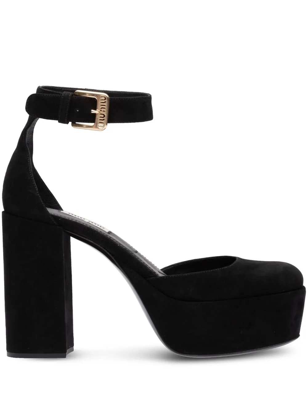 

Miu Miu suede 110mm platform pumps - Black