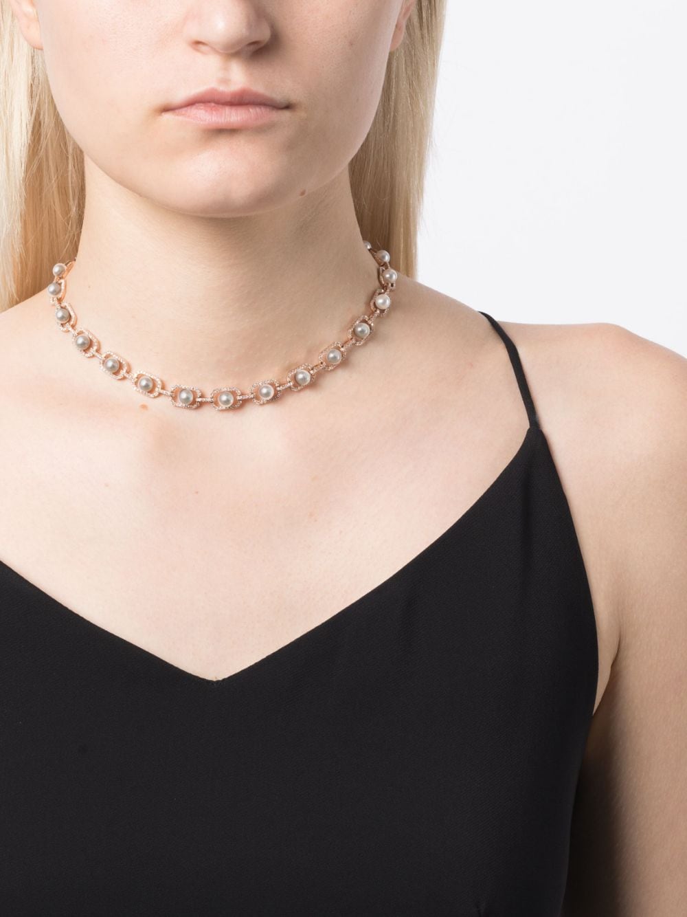 Shop Shay 18kt Rose Gold Pearl And Diamond Necklace