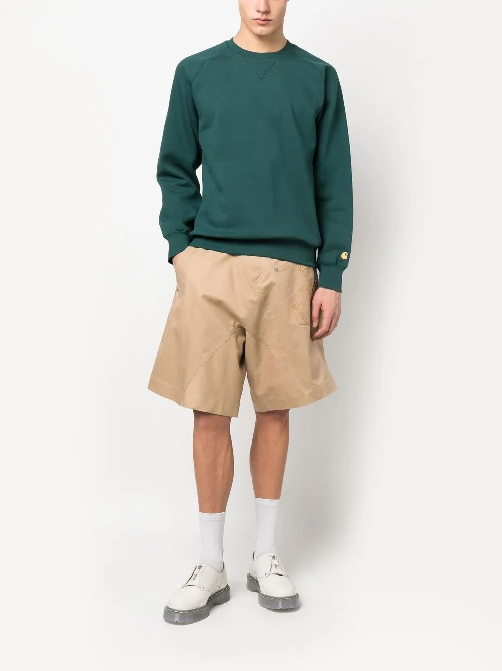 Carhartt WIP Sweater met logopatch - Groen