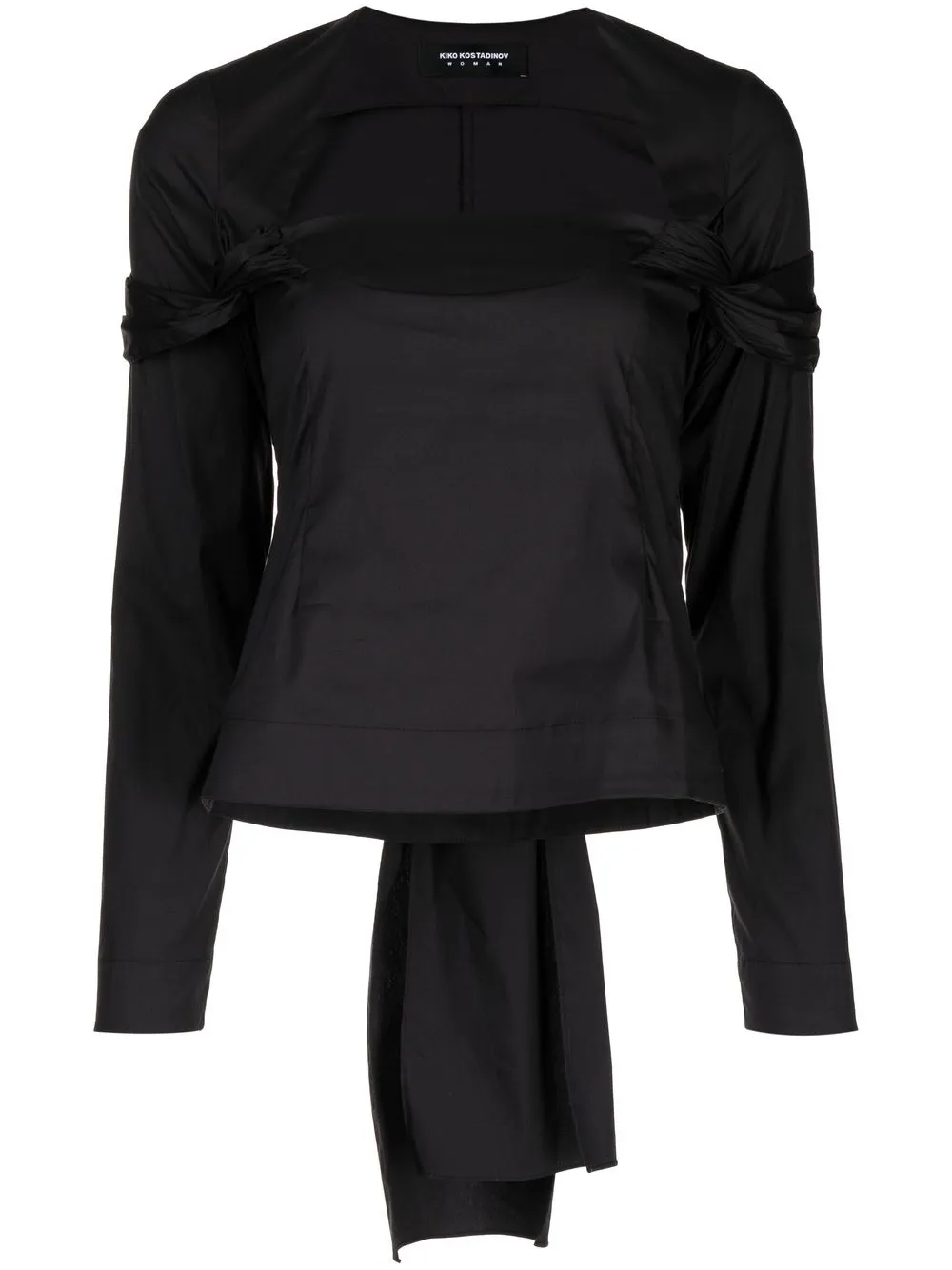 

Kiko Kostadinov rear tie-fastening blouse - Black