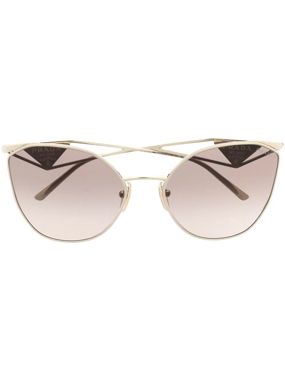 

Prada Eyewear triangle-logo cat-eye sunglasses - Gold
