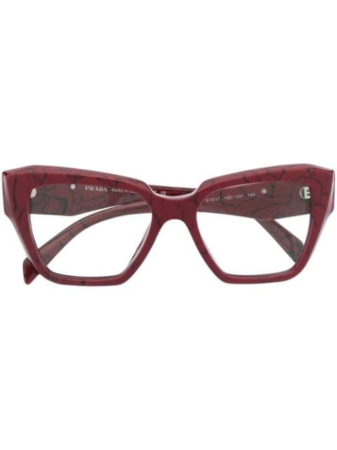 cat-eye square-frame glasses