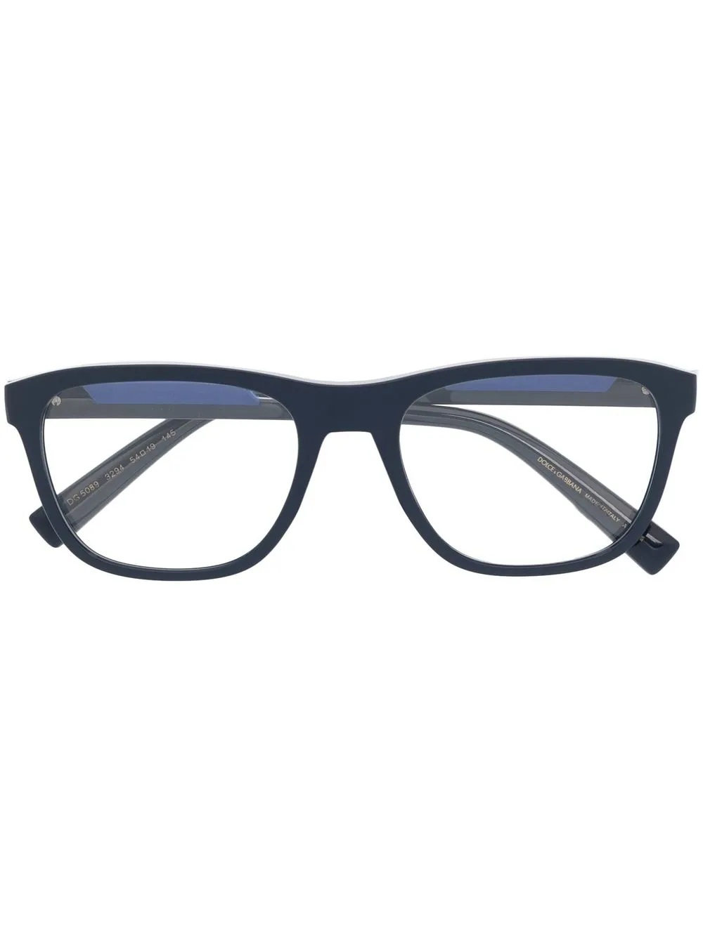 

Dolce & Gabbana Eyewear lentes con armazón cuadrada y logo estampado - Azul