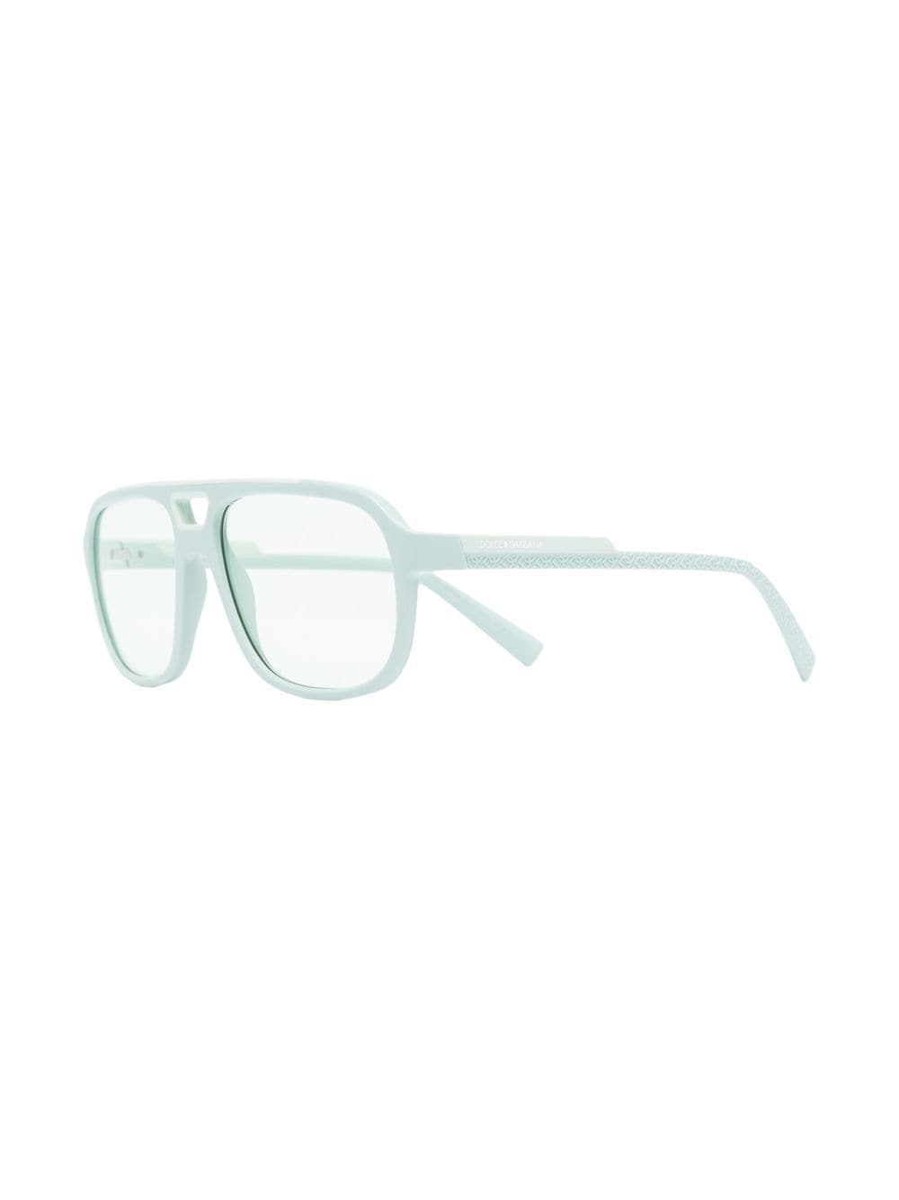 Shop Dolce & Gabbana Pilot-frame Tinted-lens Sunglasses In Blue