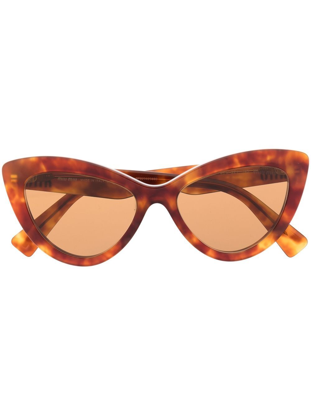 Miu Miu Eyewear Tortoiseshell Effect Cat Eye Sunglasses Farfetch