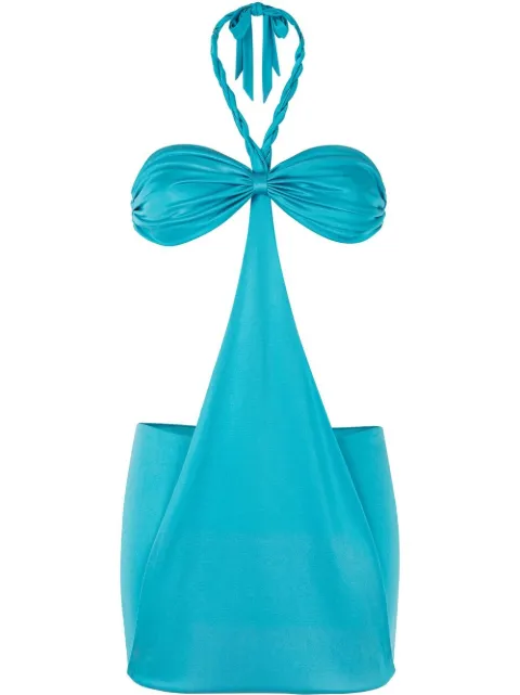 Esteban Cortazar The SoBe open-back silk bandeau minidress