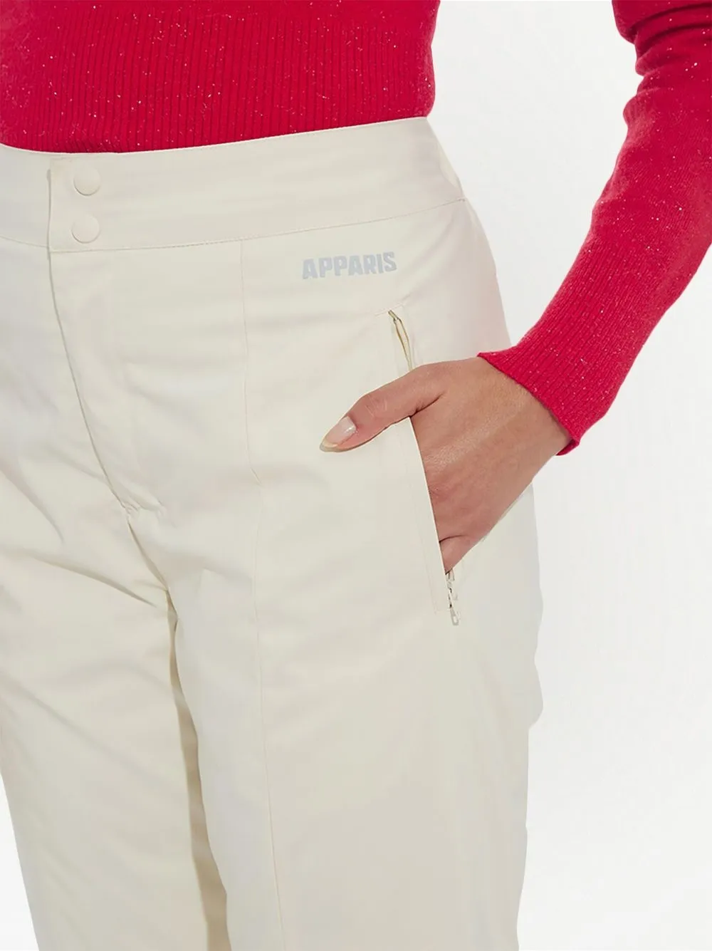 Shop Apparis Straight-leg Ski Trousers In 白色