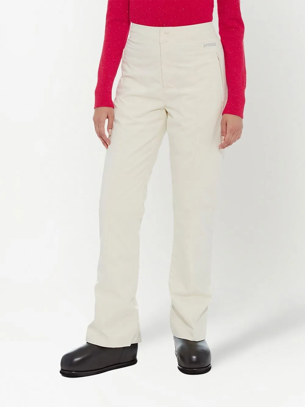 Shop Apparis Straight-leg Ski Trousers In 白色