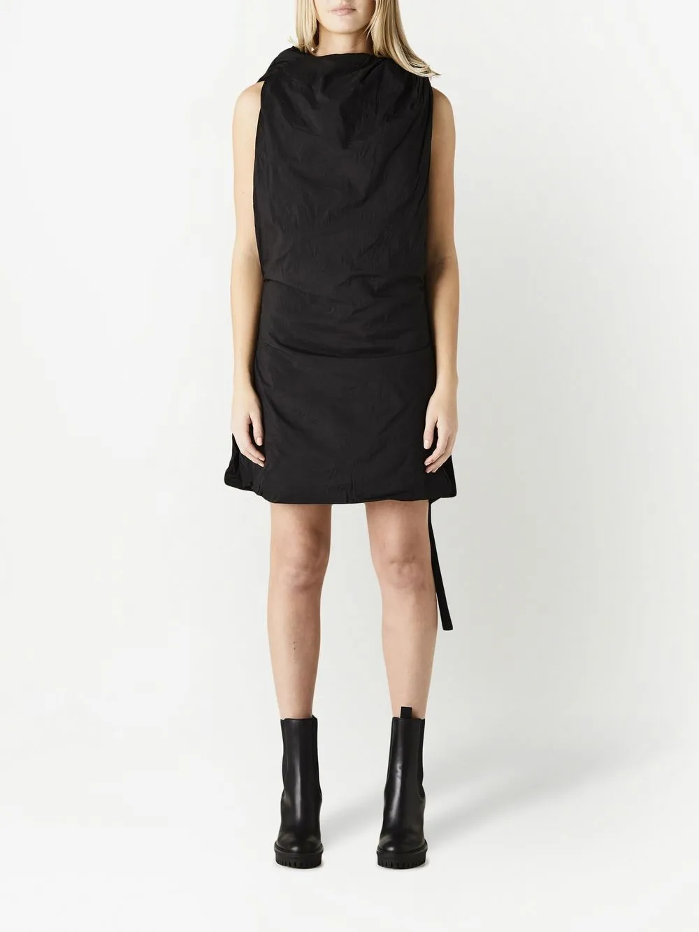 Rick Owens DRKSHDW Mini-jurk met gesmokt detail - Zwart