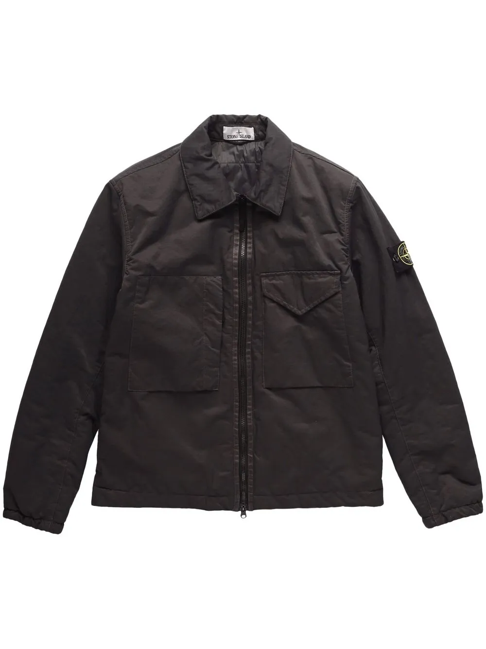 

Stone Island zipped-up shirt jacket - Black