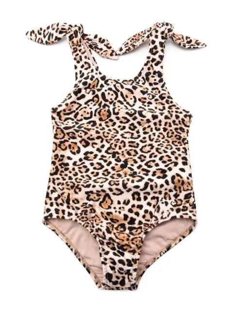 Adriana Degreas leopard-print V-neck swimsuit