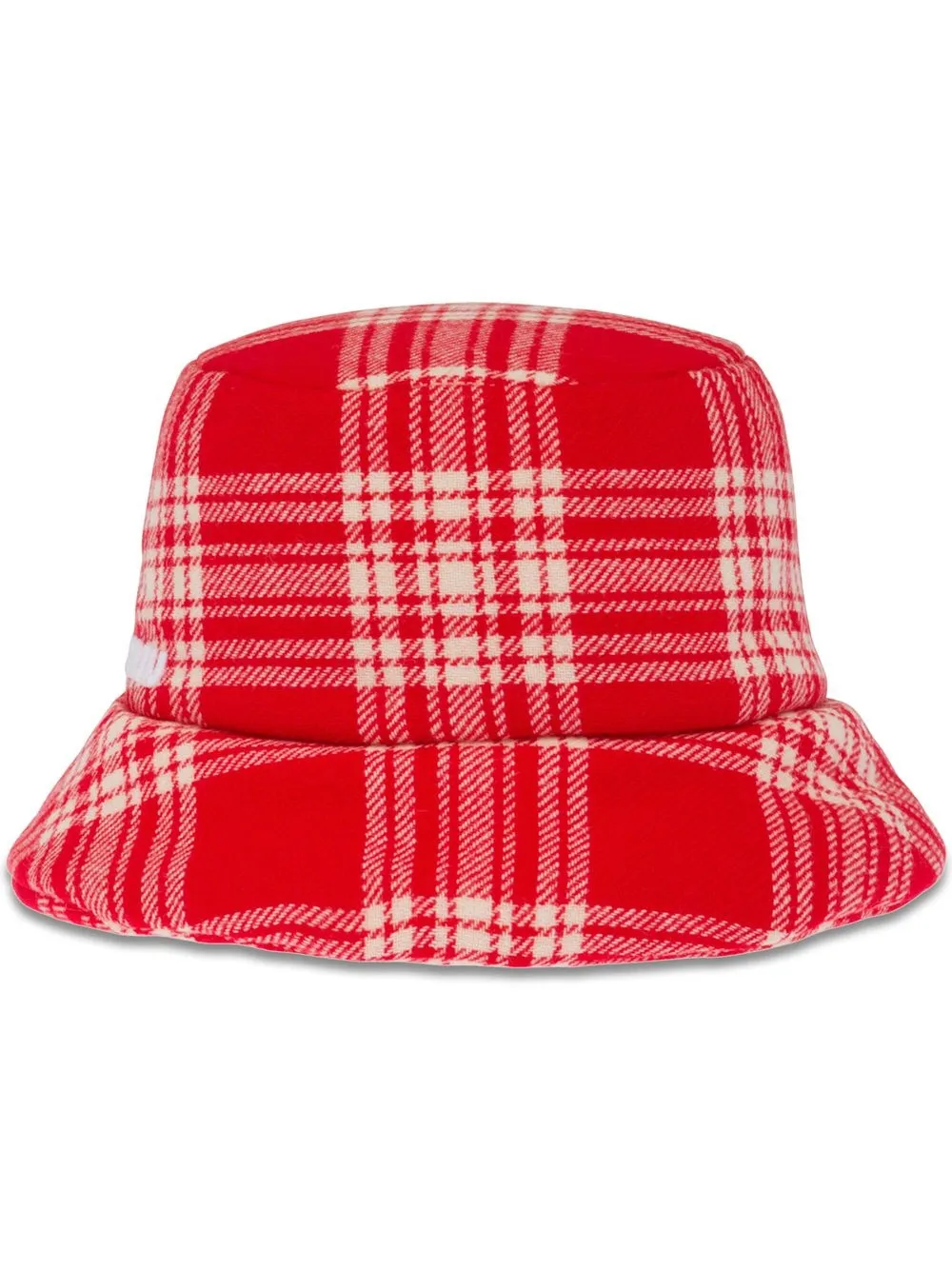 

Miu Miu check-pattern bucket hat - Red