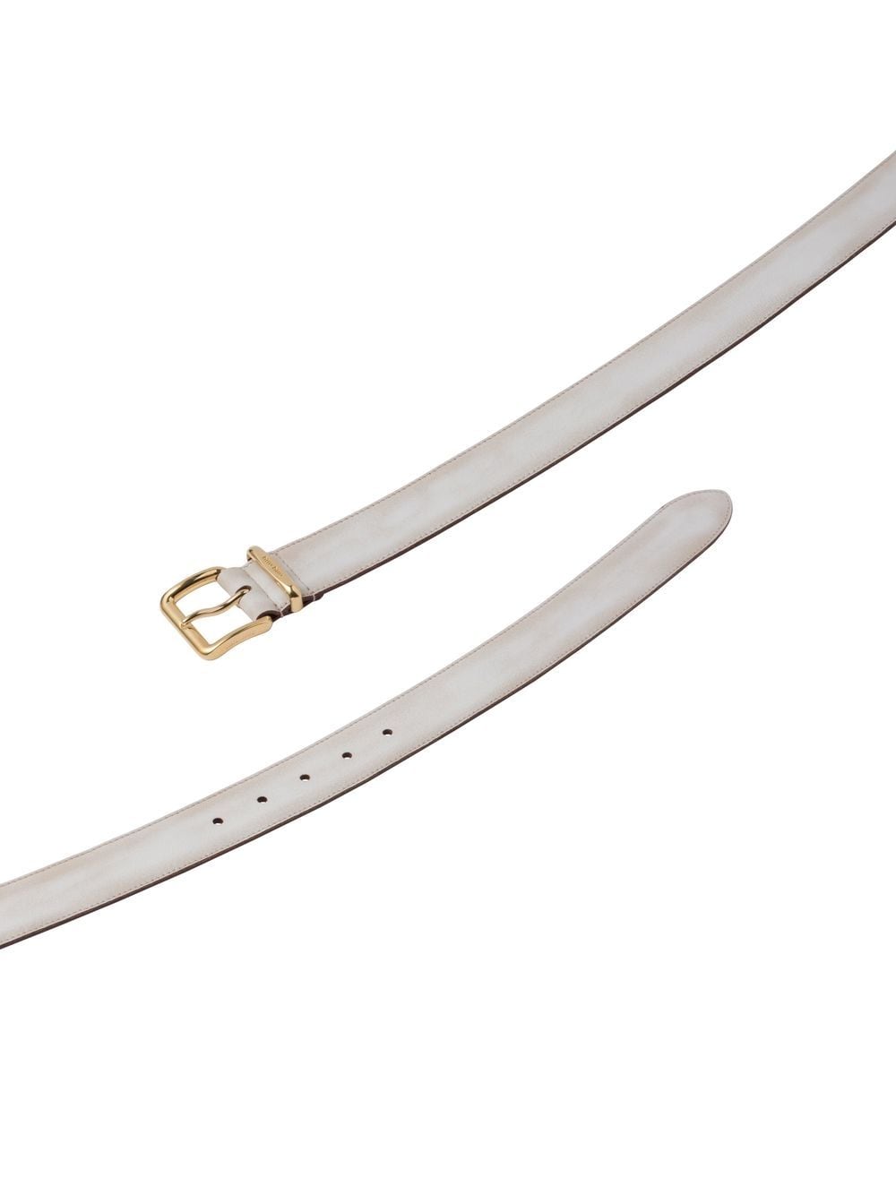 Shop Miu Miu Buckle-fastening Leather Belt In Neutrals
