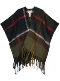 Barbour plaid fringe-detail scarf - Green