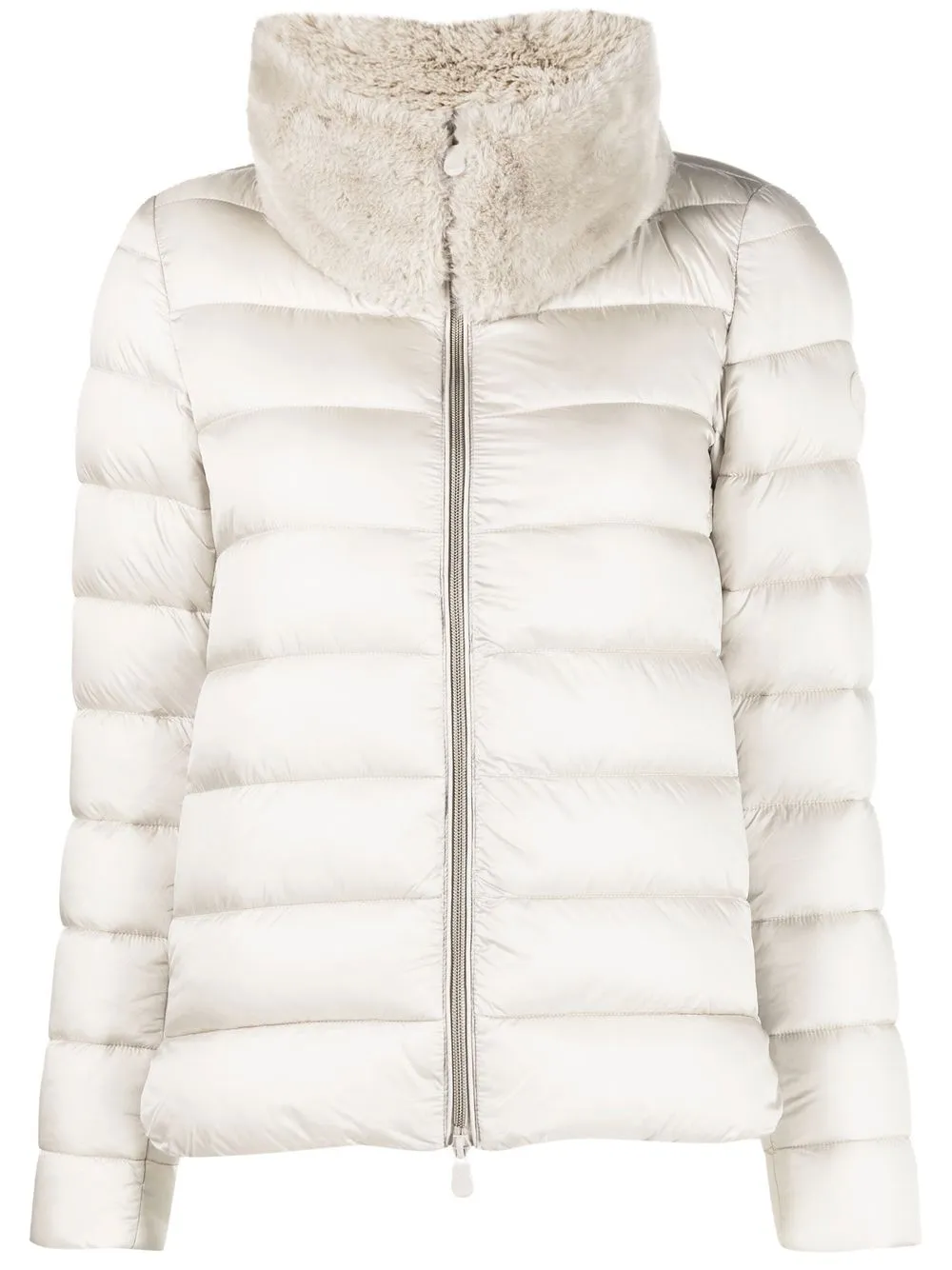 

Save The Duck faux-fur collar padded jacket - Neutrals