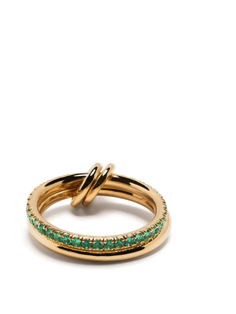 Spinelli Kilcollin Marigold 18kt Yellow Gold Ring With Emeralds In Green