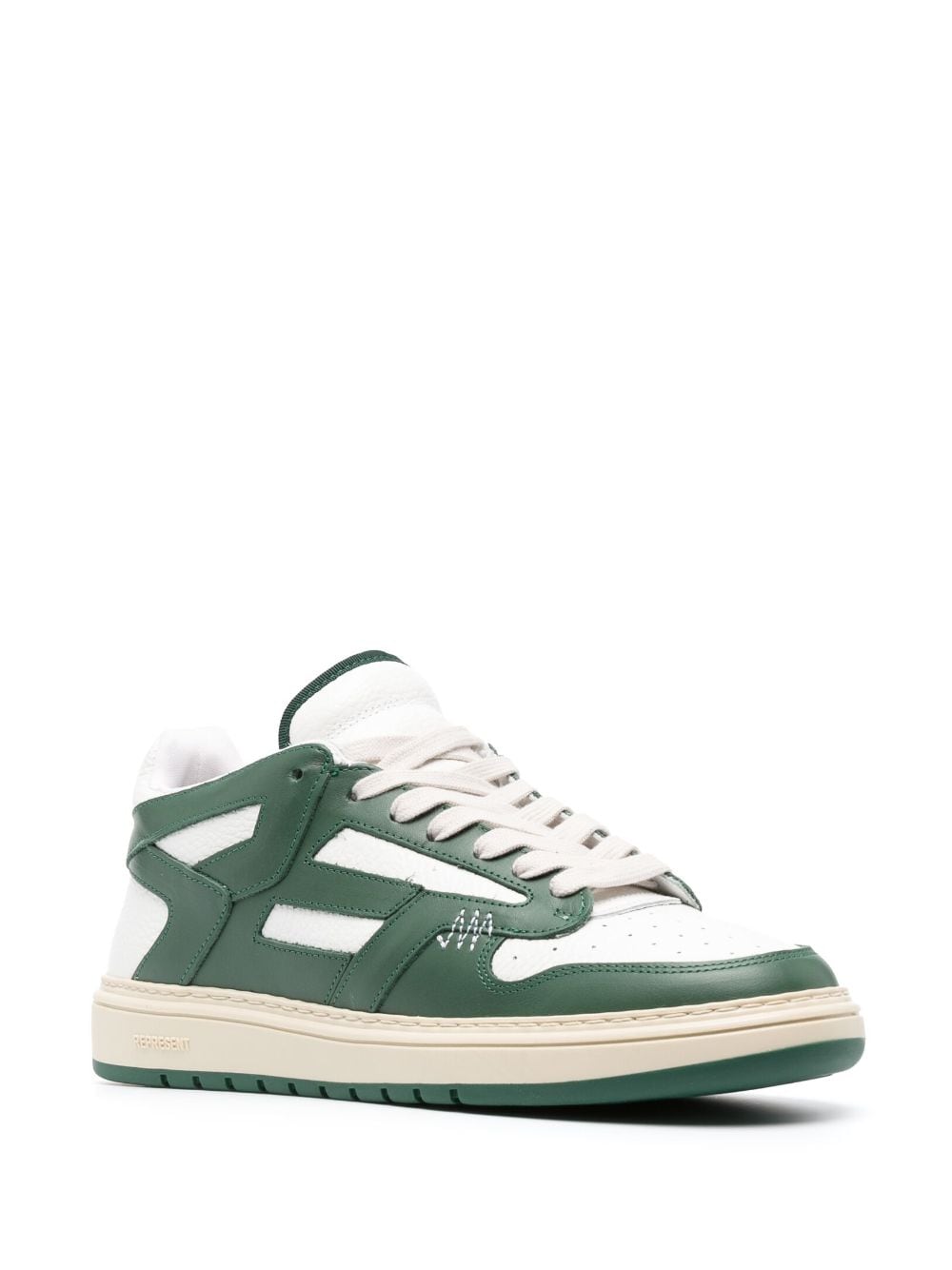 Shop Represent Reptor Panelled Sneakers In Green
