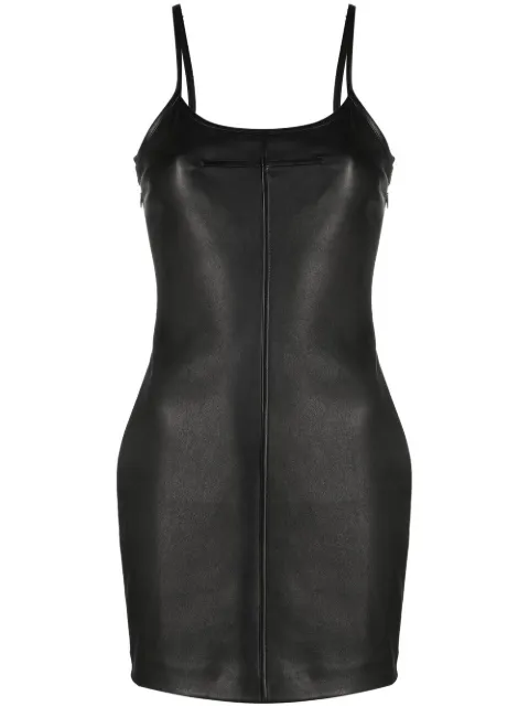 Alexander Wang leather slip minidress