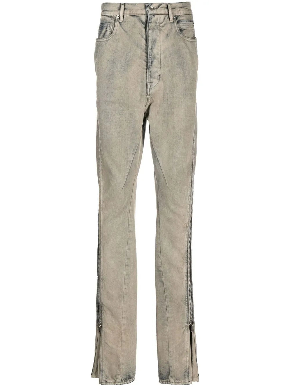 

Rick Owens DRKSHDW long-length zip-detail jeans - Grey