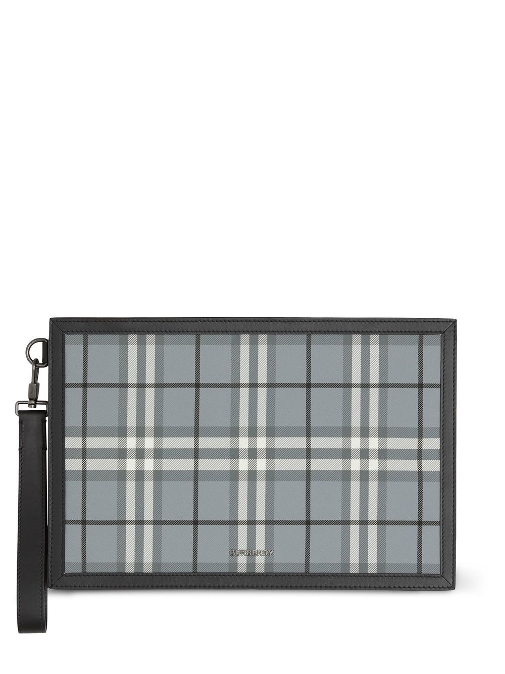 Burberry Vintage Check Card Case Black in Cotton with Silver-tone - GB