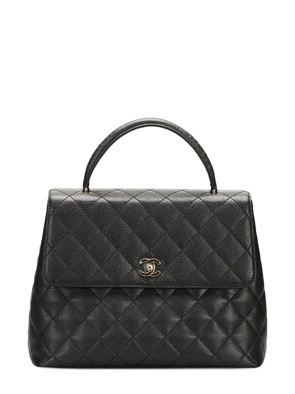 

Chanel Pre-Owned Kelly diamond-quilted top-handle bag - Black