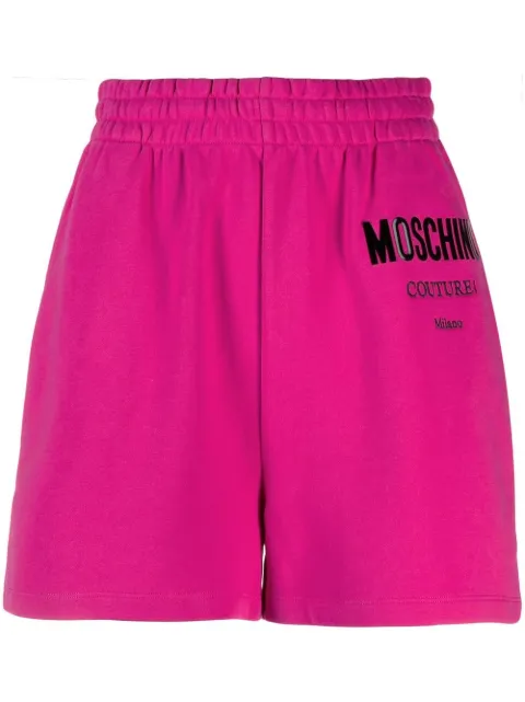 Moschino logo-print track shorts