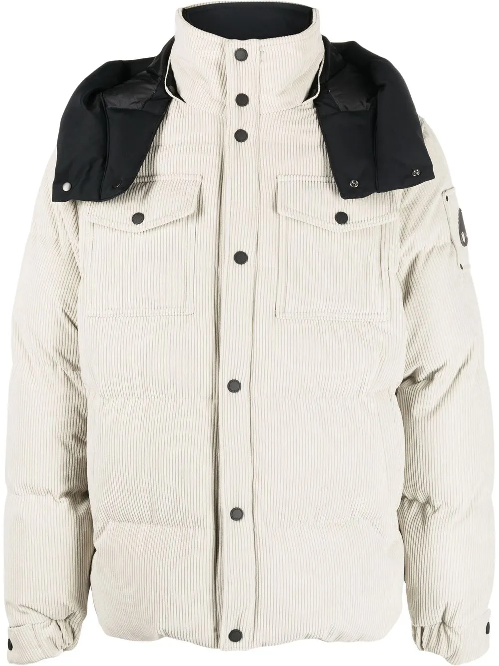

Moose Knuckles padded hooded corduroy jacket - Neutrals