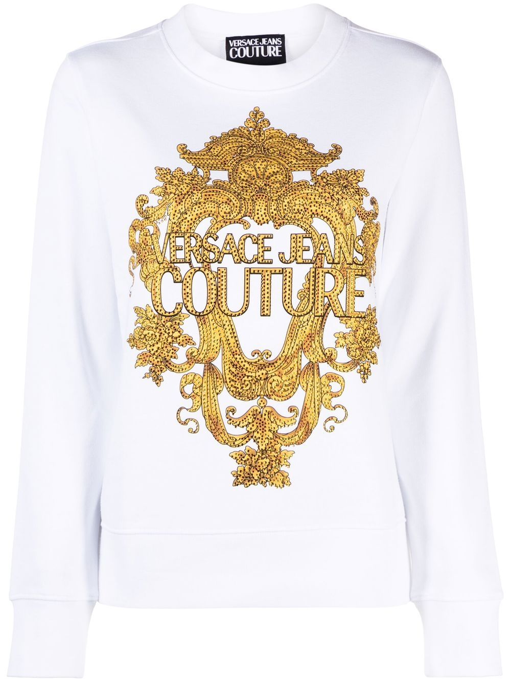 Versace Jeans Couture Logo-print Long-sleeve T-shirt In White