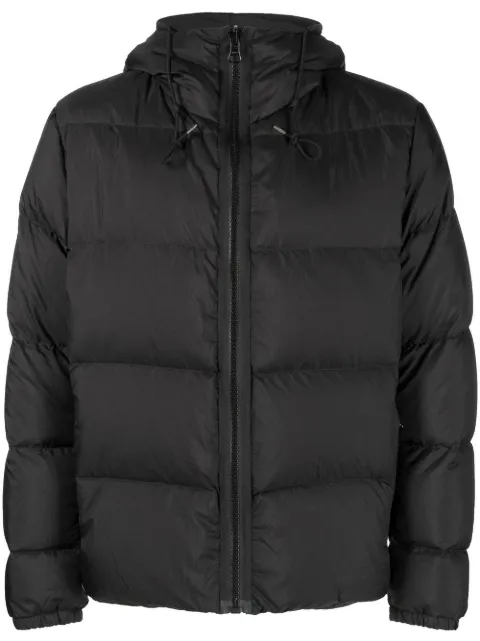 Ten C drawstring hood padded jacket