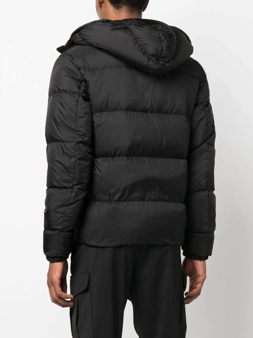 Ten C Mid-layered Hooded Down Jacket In Black