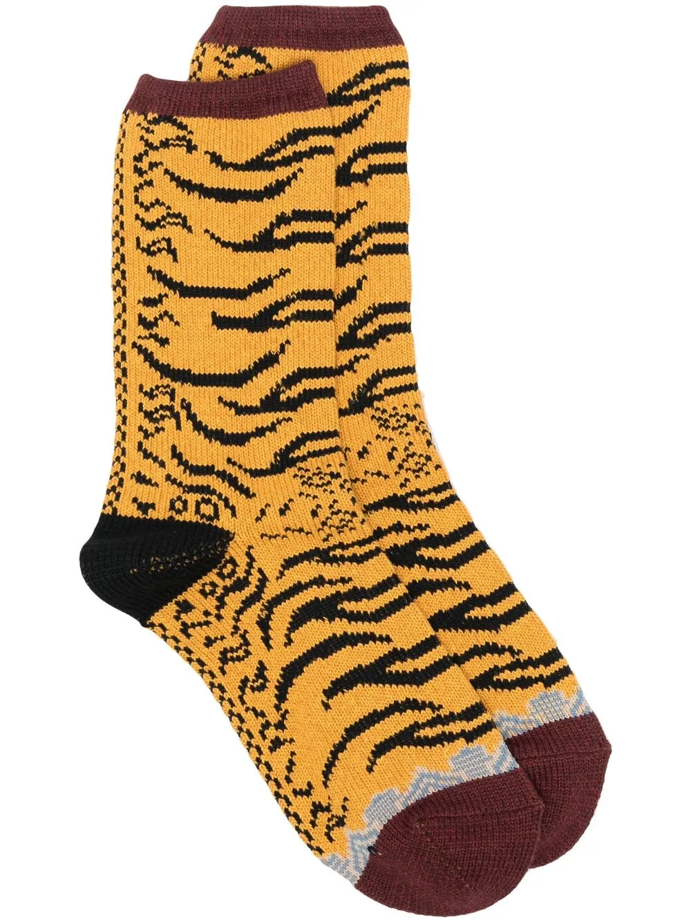 

Kapital tiger-print knit socks - Yellow
