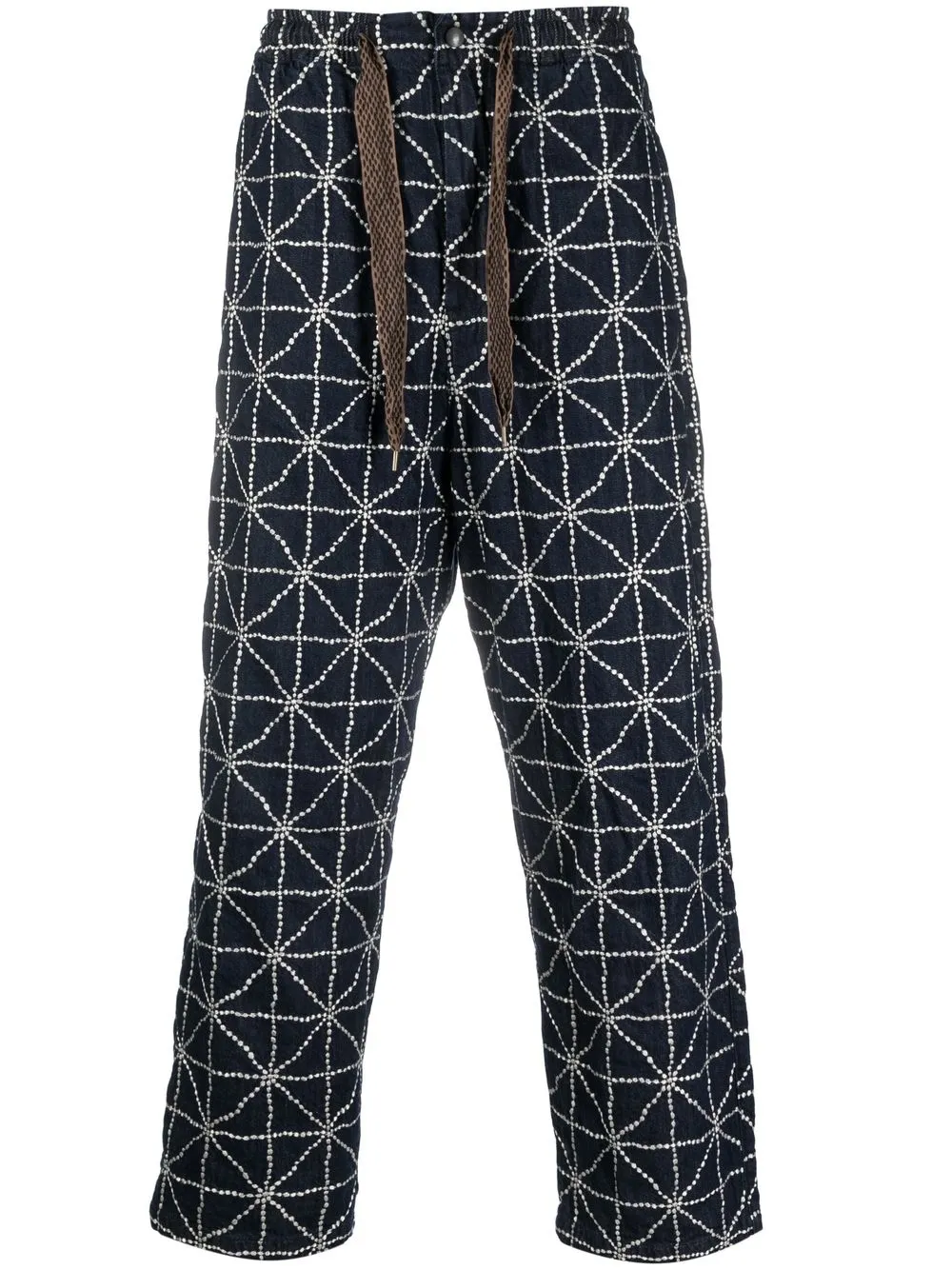 

Kapital embroidered drawstring jeans - Blue