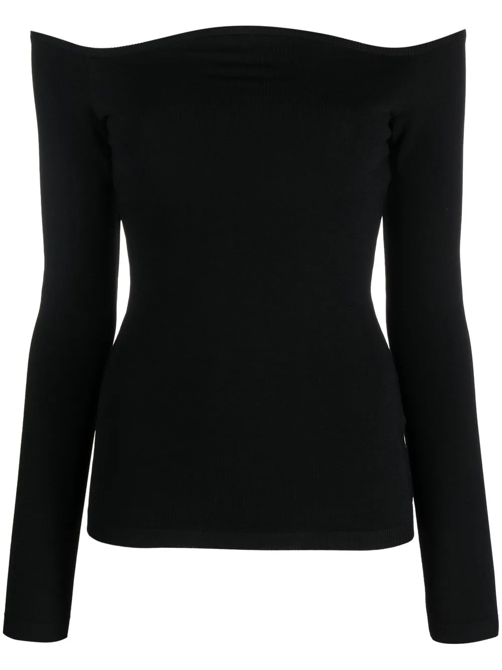 

Valentino off-shoulder knitted top - Black