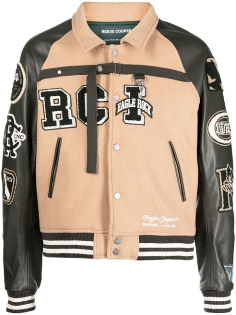 Reese Cooper embroidered-logo panelled jacket