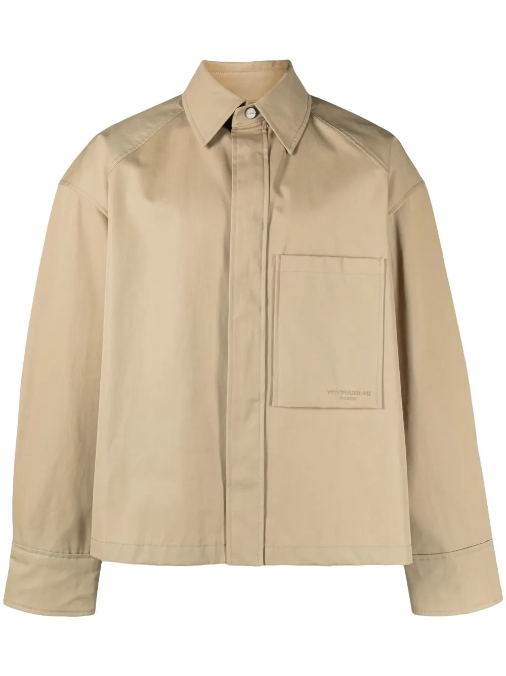 

Wooyoungmi chest-pocket wide shirt - Neutrals