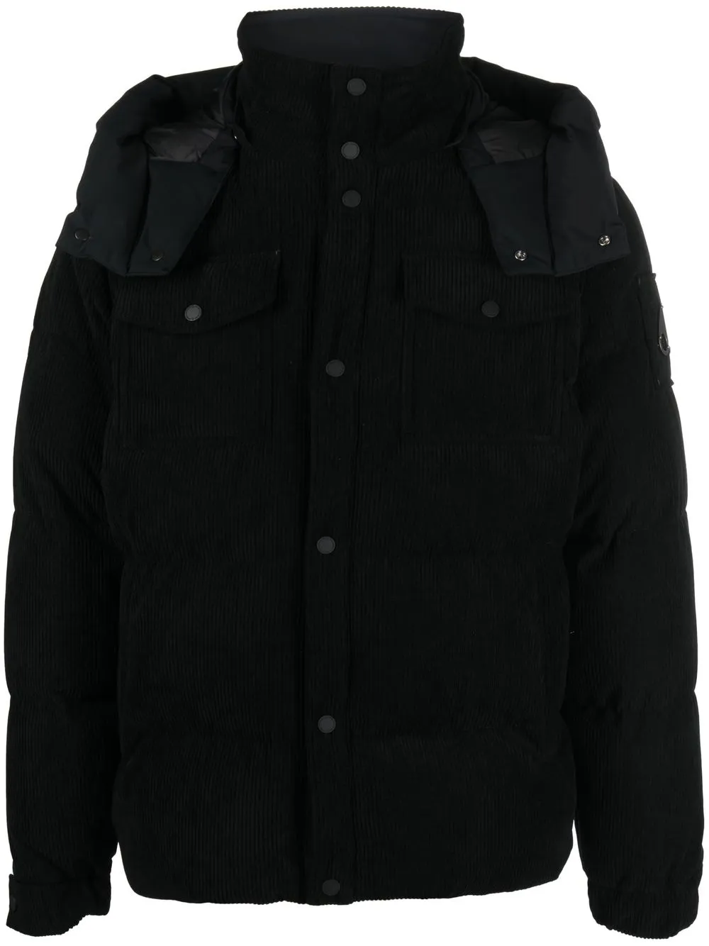 

Moose Knuckles padded hooded corduroy jacket - Black