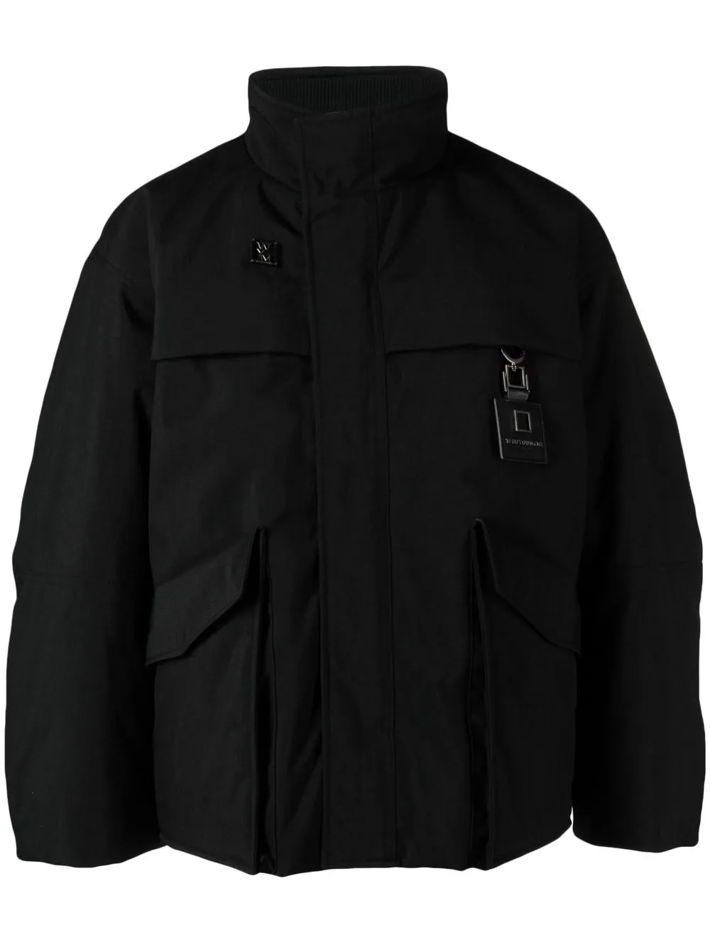 

Wooyoungmi logo-tag padded down jacket - Black
