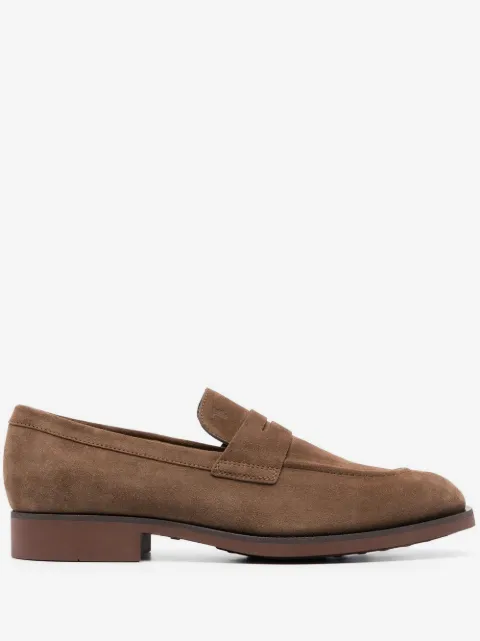 Tod's penny slot suede loafers
