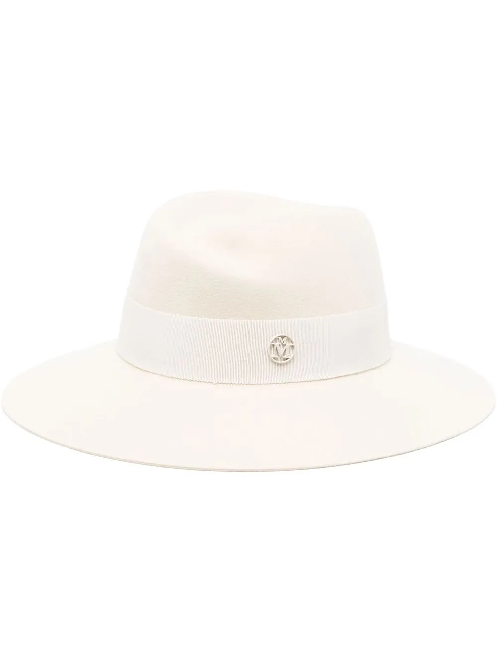 

Maison Michel Henrietta logo fedora hat - Neutrals