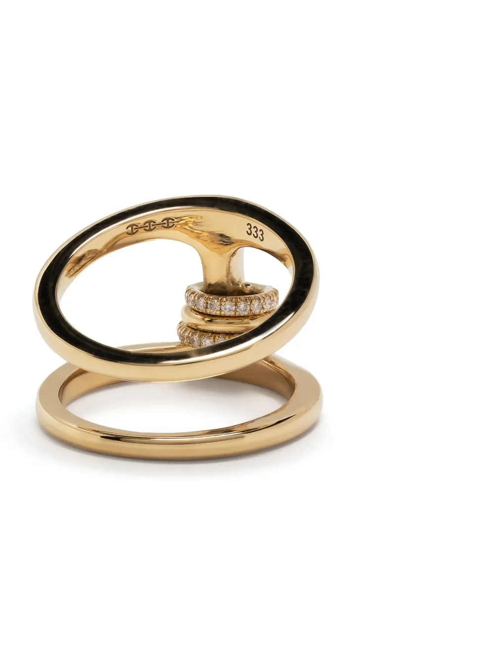 Spinelli Kilcollin X Hoorsenbuhs 18kt Yellow Gold Phantom Diamond Ring In Gold