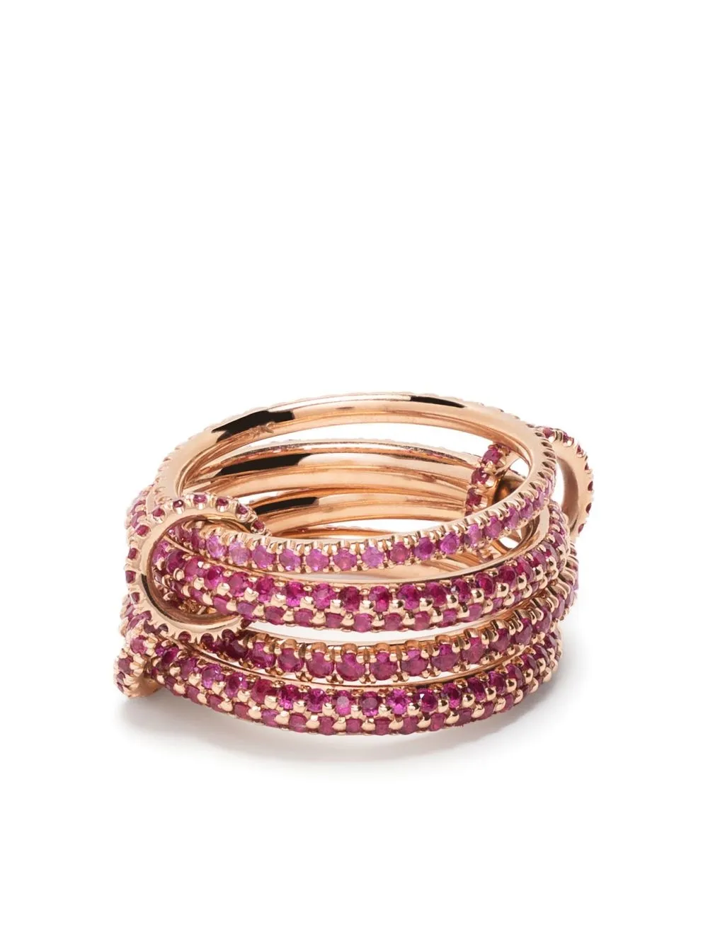 

Spinelli Kilcollin anillo multibandas en oro amarillo de 18kt con zafiros - Rosado