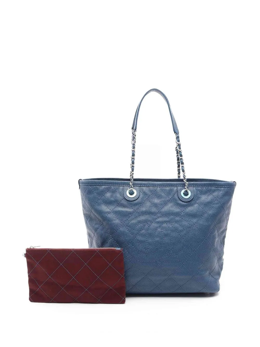 

Chanel Pre-Owned 2014-2015 diamond-quilted tote - Blue