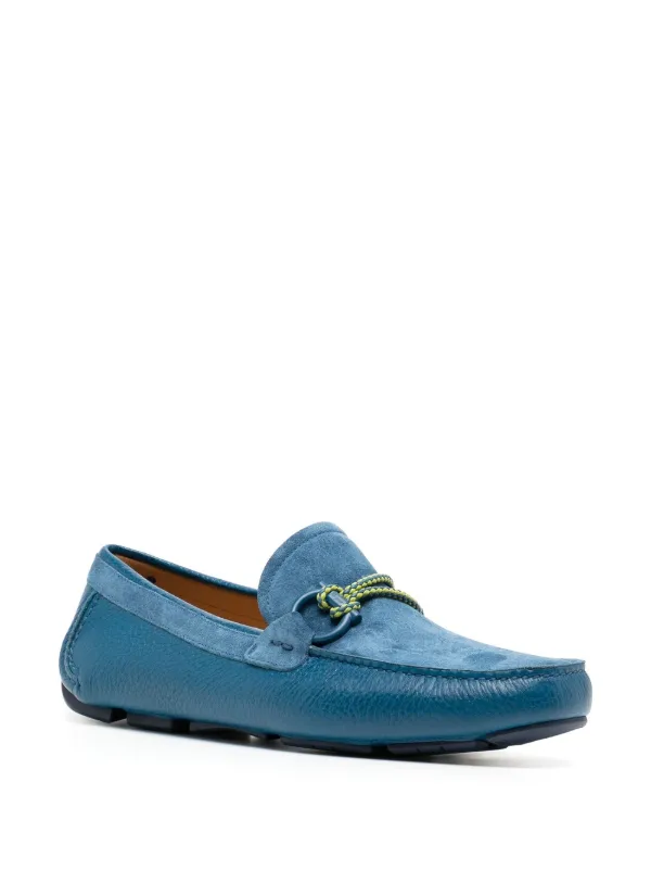 Ferragamo blue suede loafers outlet