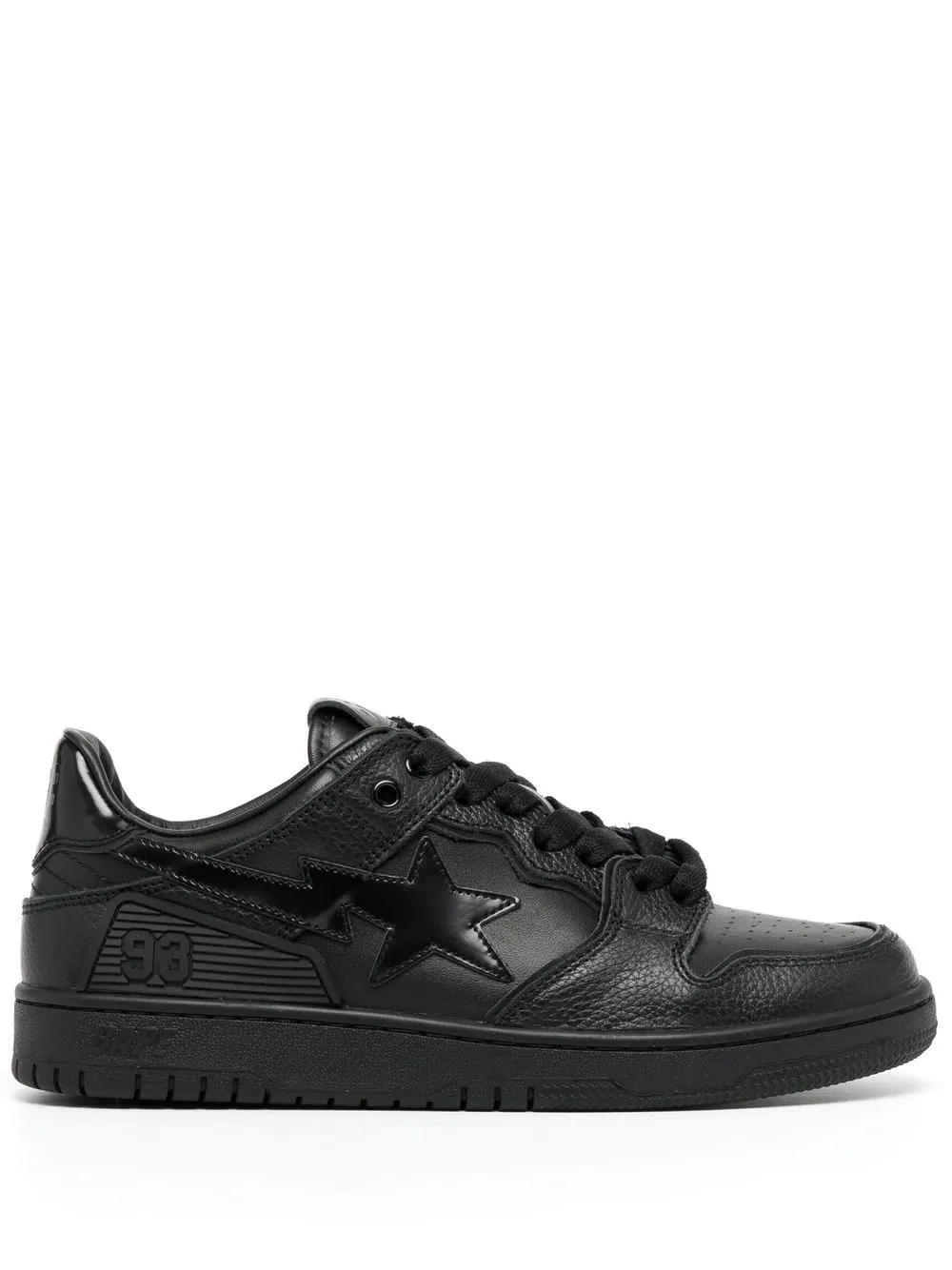 A BATHING APE PANELLED LOW-TOP SNEAKERS