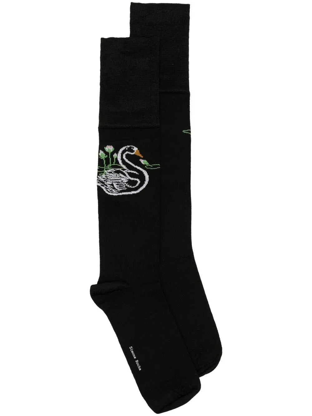 

Simone Rocha swan motif socks - Black
