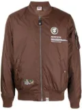 AAPE BY *A BATHING APE® logo-patch bomber-jacket - Brown