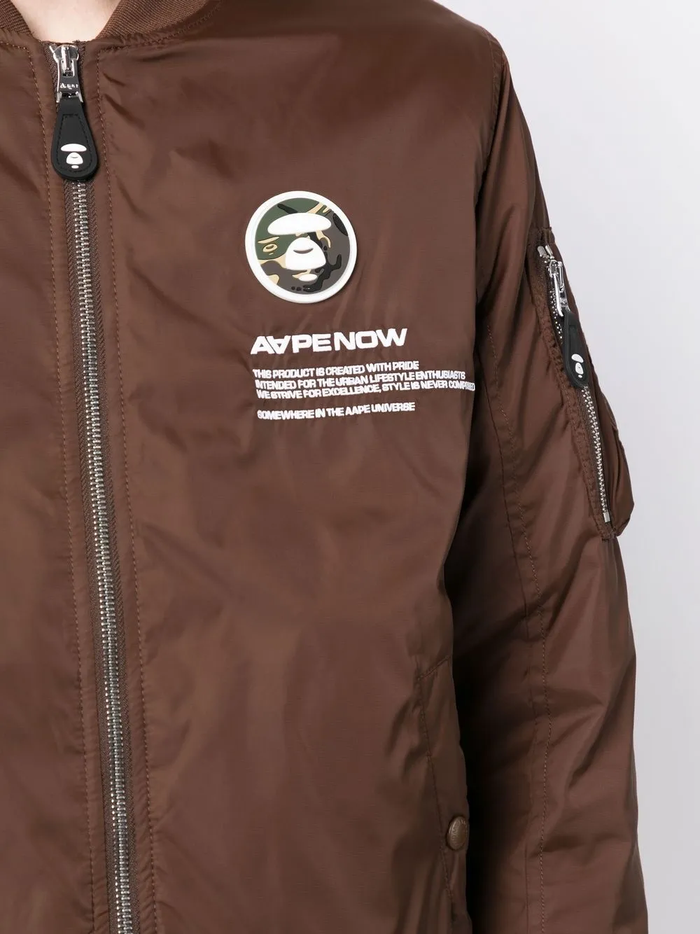 AAPE BY *A BATHING APE® logo-patch bomber-jacket | Smart Closet