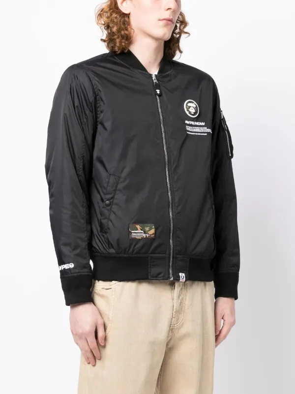 AAPE BY *A BATHING APE® logo-patch bomber-jacket - Farfetch