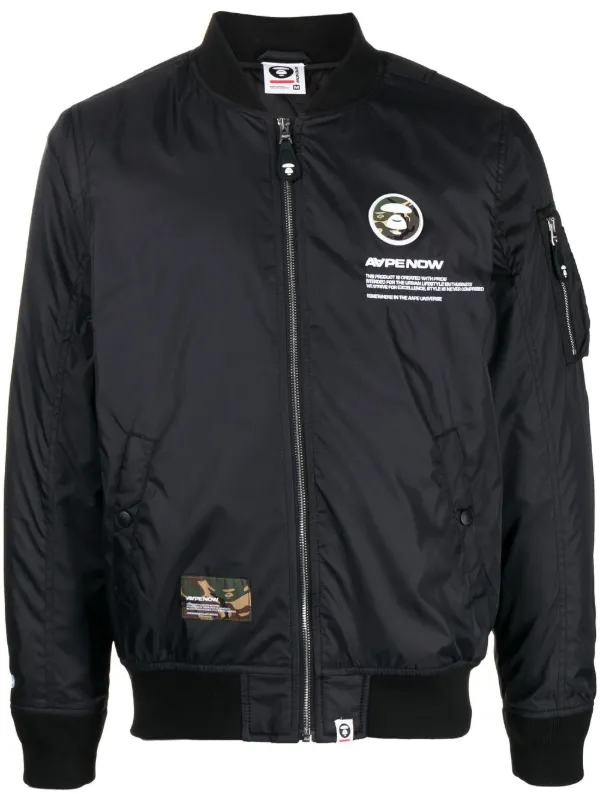 AAPE BY *A BATHING APE® logo-patch bomber-jacket - Farfetch